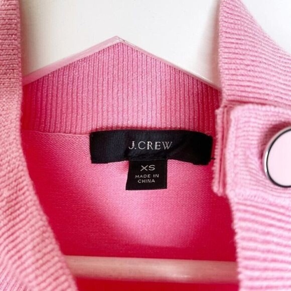 J. CREW Pink Silk Blend Shoulder Button Sweater - Picture 4 of 10